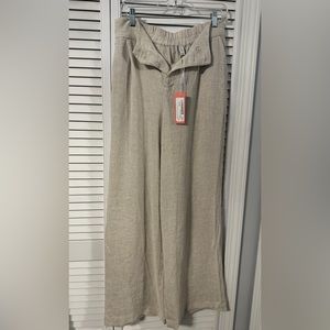 NWT: Gentle Fawn High Rise Beige Wide Leg Pants